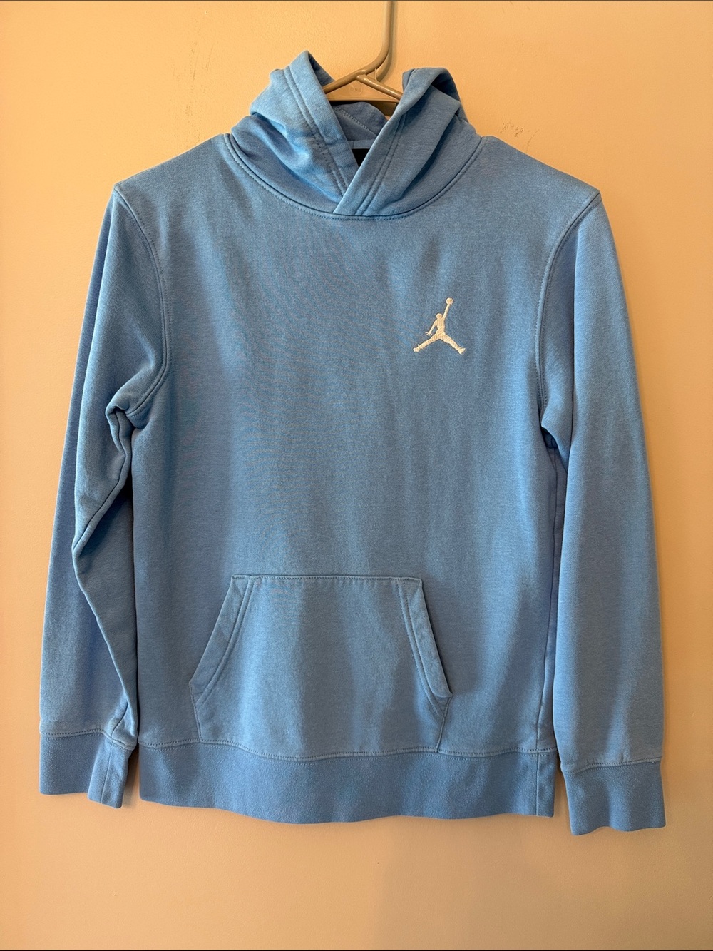 Jordan Light Blue Crewneck Hoodie with White Jumpman